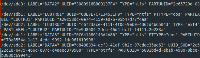 linux ext4 UUID