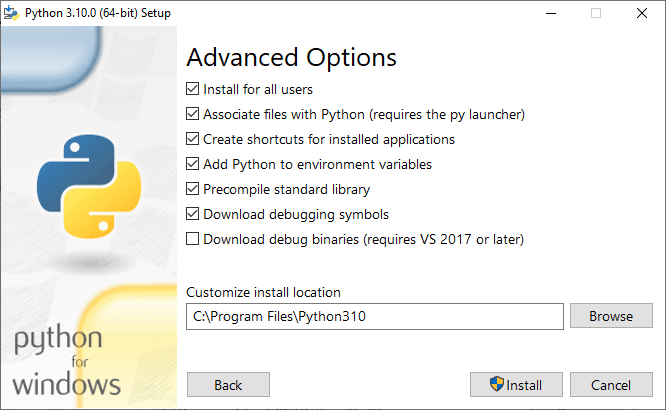 python install
